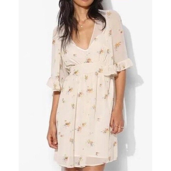 Betsey Johnson Dresses & Skirts - VTG Betsey Johnson Urban Outfitters 90s Sheer Floral Cottagecore Grunge Dress M